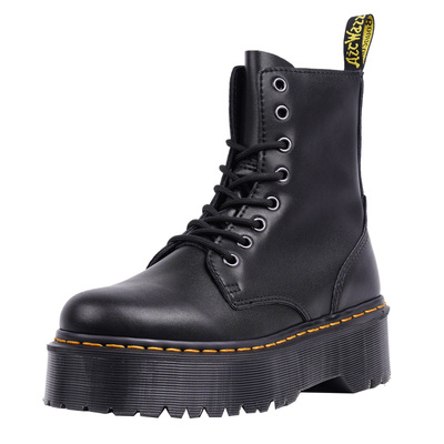 真皮厚底马丁靴机车短靴明星同款