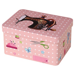 高质量缝补针线盒家庭实用加厚铁盒便携宿舍小工具储物收纳盒空盒