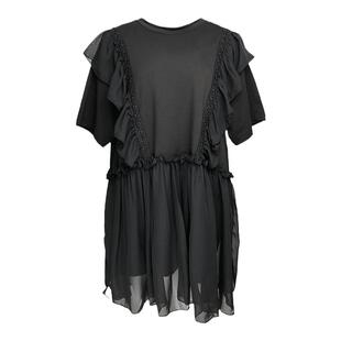 PEIPEI孕妇装仙女裙夏宽松大码T恤高级孕后期连衣裙显瘦雪纺夏装