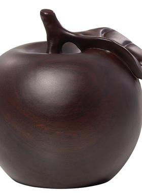 客厅酒柜博古架黑檀原木苹果送礼