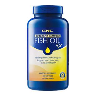 GNC健安喜铂金深海四倍鱼油omega3鱼肝油中老年成人4倍rtg软胶囊