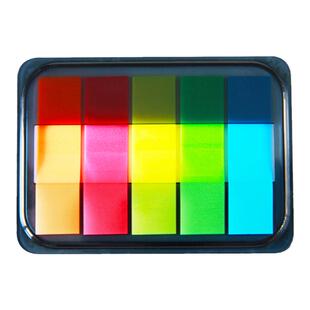 得力记事贴 归类标签N次贴便利贴彩色便签纸索引贴荧光膜指示分类