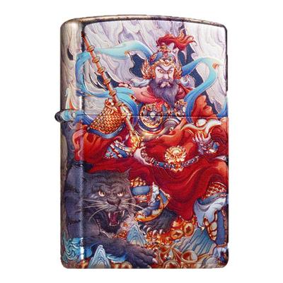zippo五路财神赵公明打火机