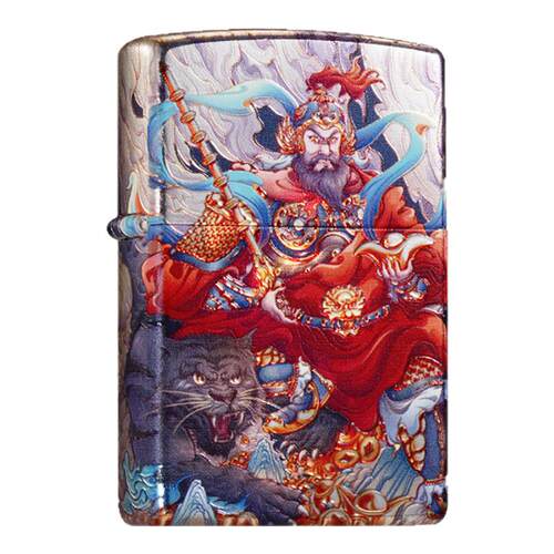 Zippo打火机五路财神烫金官方正品防风煤油送男朋友高档生日礼物