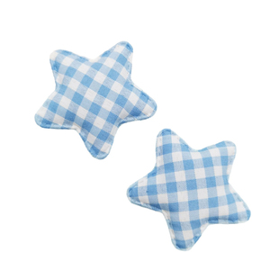 窗帘星星装饰点缀小饰品布艺格子波点五角星白色纱帘门配饰小挂件