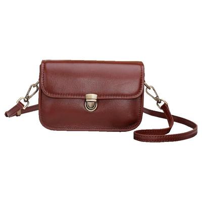 新款真皮斜挎小包小方包放手机女