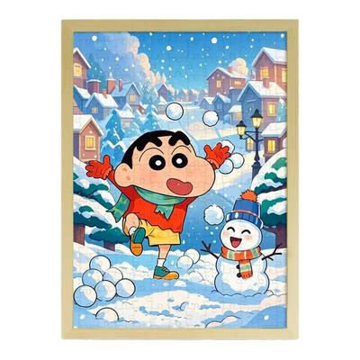 蜡笔小新拼图1000片木质拼图