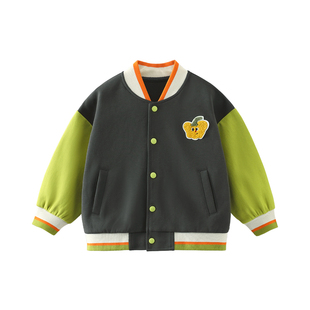 齐齐熊宝宝棒球服男童外套春秋款儿童户外运动上衣春季童装衣服女