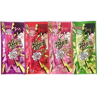 韩国进口玖臣可乐苏打汽水葡萄苹果味长条手撕酸味果味软糖40g/袋