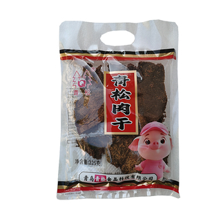 青松猪肉干225g袋装五香美味肉食手撕肉干休闲零食小吃肉青岛特产