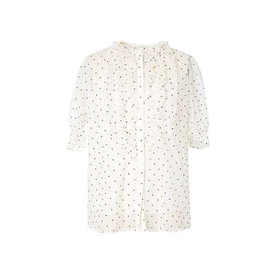 艾诺丝雅诗短袖薄纱木耳边