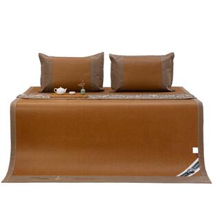 简森藤席三件套家用单双人夏季凉席垫子双面席学生宿舍床草冰丝席