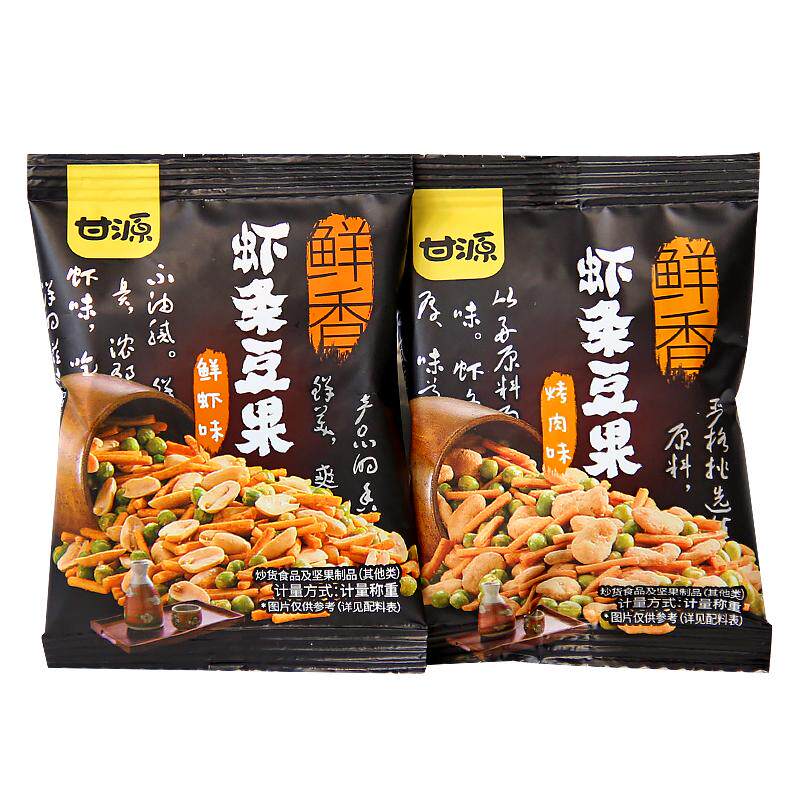 甘源虾条豆果500g袋装