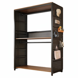 衣柜家用卧室落地挂衣架置物架洞洞板衣柜定制衣帽间开放式衣帽架