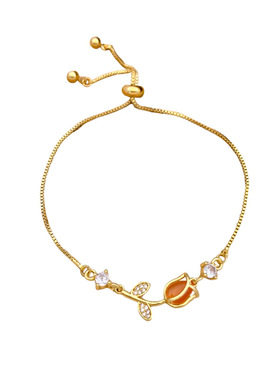 郁金香猫眼石可调节手链女送闺蜜