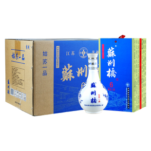 苏州桥姑苏一品浓香型白酒 42度固态法酿造粮食酒整箱装500mL*6瓶