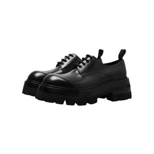 [周深/米卡同款]BOSSSUNWEN云阶增高德比厚底休闲大头皮鞋