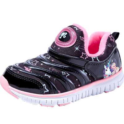 芭比女童加绒保暖毛毛虫鞋子