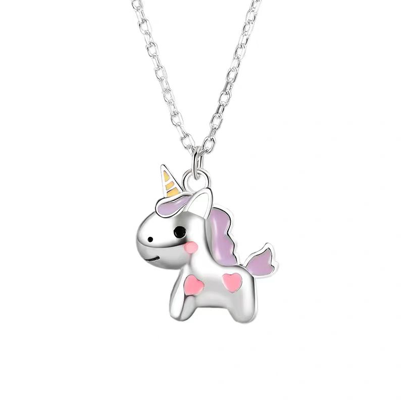 纯银S925新中式本命年小众精致独角兽项链吊坠小马生肖礼物闺蜜女