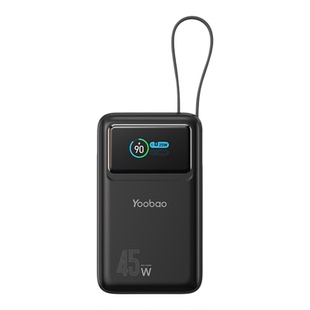 羽博自带线充电宝2026新款20000毫安超大容量3C认证可上飞机高功率45W快充移动电源适用苹果17华为16小米vivo