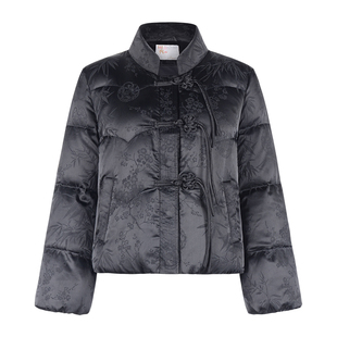 固执2025冬季新款中式气质流苏保暖厚款白鸭绒羽绒服短款外套女装