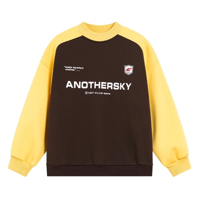 韩范撞色加绒半高领保暖运动卫衣