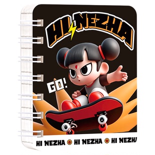 笔记本本子哪吒记事本口袋本线圈本a7记录本小本子小学生专用加厚幼儿园儿童奖励高颜值卡通便携随身迷你小号