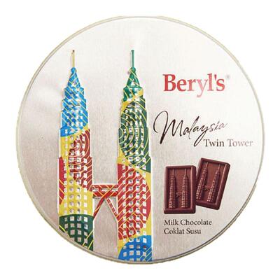 马来西亚原装进口Beryl's倍乐思精品铁盒牛奶巧克力64克特产手信