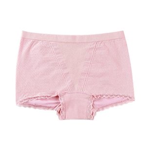 女士内裤女纯棉中腰无痕全棉高腰蕾丝包臀短裤三角裤冬季2026新款