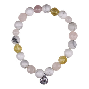 麦玲玲吉庆堂 手串手链女款白松石黄水晶粉水晶招财贵人守护桃花