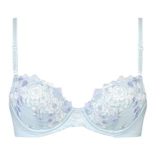 华歌尔Wing内衣女聚拢上托防下垂日系刺绣蕾丝可爱性感大码文胸罩