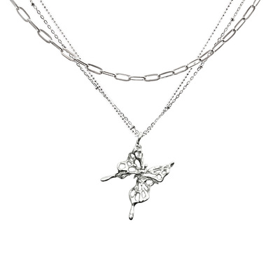 WIZARDLAB原创设计丨虫鸣系列 手工雕蜡 破茧蝴蝶项链 气质锁骨链