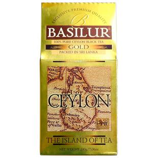 斯里兰卡锡兰红茶Basilur宝锡兰岛黄金地图果香红茶茶叶盒装200g