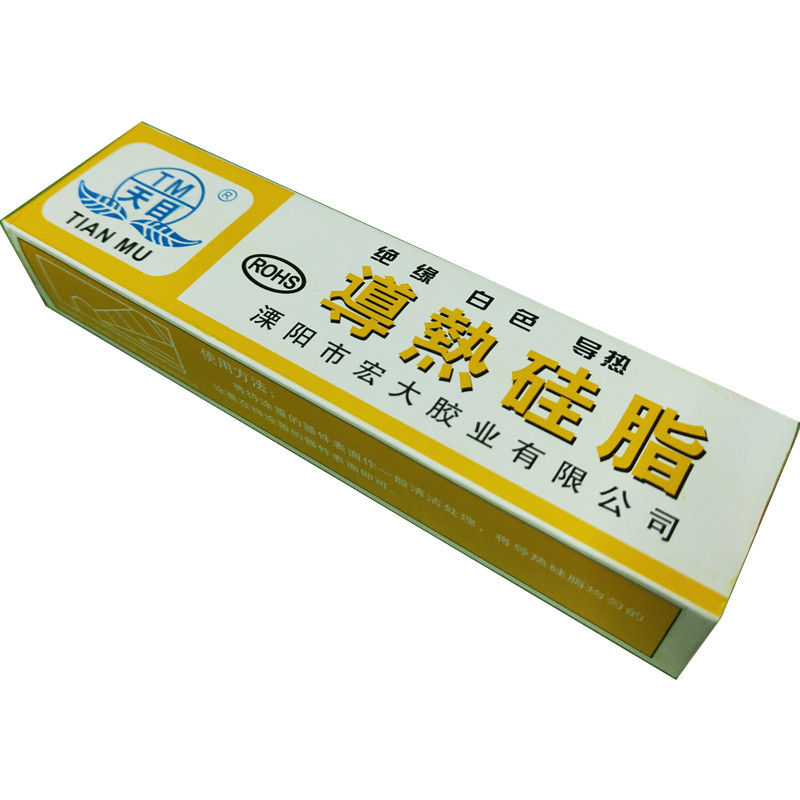 溧阳TM天目导热硅脂绝缘散热膏耐高温硅胶不固化60克不凝固白色