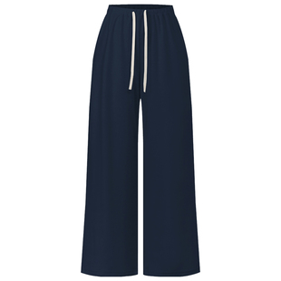 孙文秀studio长腿搭子无侧缝巨显瘦软糯加绒抽绳松紧腰毛巾裤女