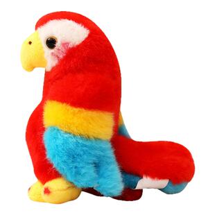 仿真鹦鹉站肩公仔磁吸趴在肩膀上的玩偶毛绒玩具小娃娃啪啪圈手上