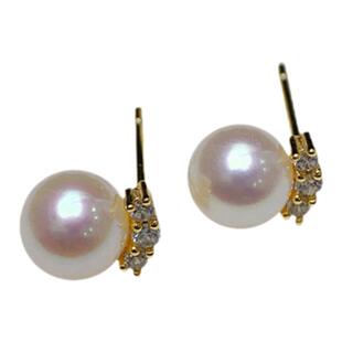 《凝望》精工纯银轻奢高级感精致睫毛淡水Ak珍珠耳钉耳饰通勤百搭