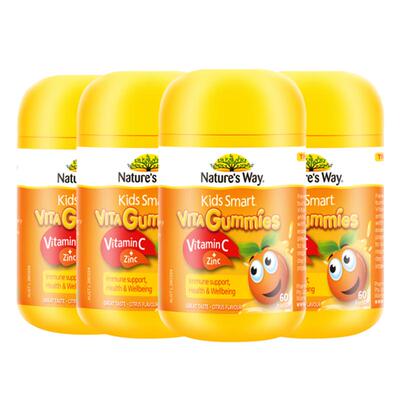 【自营】Nature's Way佳思敏强体质锌儿童补锌片+维生素c软糖*4