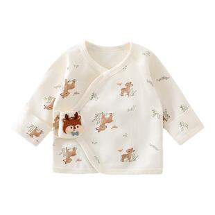 木植初生婴儿半背衣纯棉无骨A类新生儿和尚服宝宝衣服52码哈衣