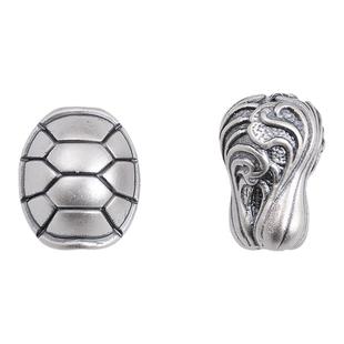 999足银富甲天下龟壳白菜手串隔珠银珠子散珠DIY手工饰品配件纯银