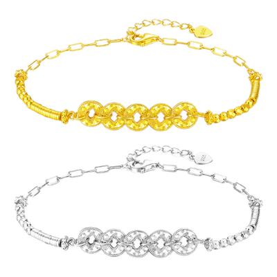 【生日礼物】周大生五帝钱手链