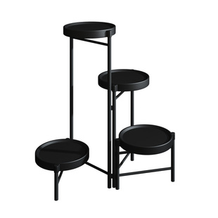 客厅落地式简约折叠花架家用室内铁艺花盆托架多肉花架子阳台多层