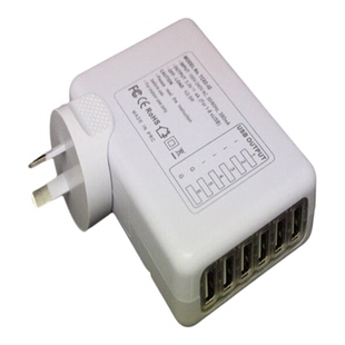 八字脚5v 2a 4a 3a的充电头4口usbc插座多四口六口五三口usb充电器线多孔多功能Type-C插排快速英规澳标插头