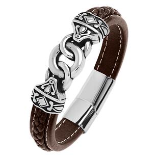 乾坤圈平安扣好运红绳男款皮质编织手链本命年太岁护身红色手绳