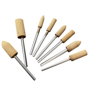 牛皮磨头抛光磨头玉石抛光磨头3mm柄套装金属抛光打磨头牛皮轮