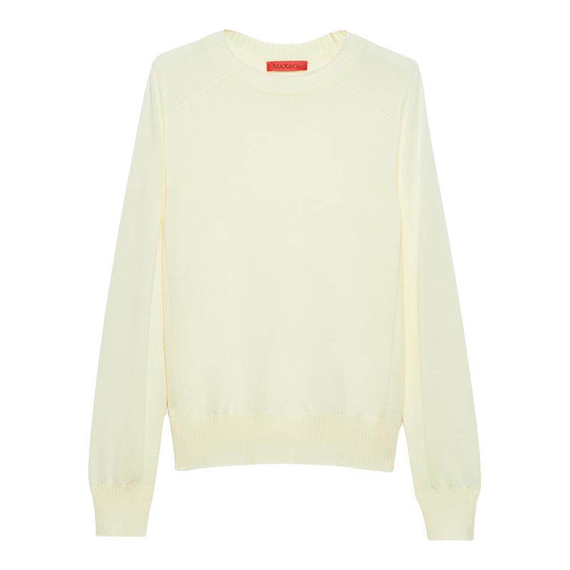 【春夏新降】MAX&Co.26女装纯色羊毛圆领套头针织衫6361076102