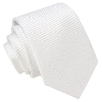 ifsong领带纯白色细条纹