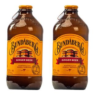 6瓶宾得宝bundaberg姜汁味汽水澳洲含气果味气泡水饮料无酒精啤酒