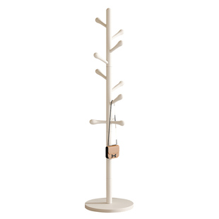 奶油风落地衣架家用房间挂衣服架子拐角衣帽架小空间三角区挂衣架