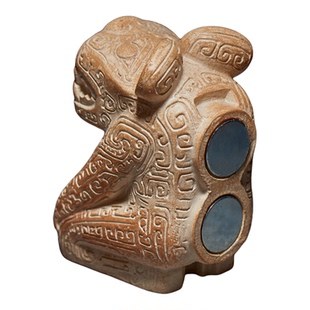 商代虎首人身立雕冰箱贴立体磁吸冰箱贴国宝中国台北文物文创